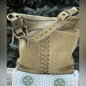 Coach Chelsea Laced Leather Sage Green Hobo Bag 2006 10400